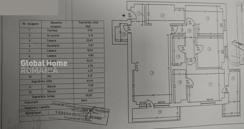 Eminescu View Residence, urban view, apartament 4 camere + 2 terase + parcare.